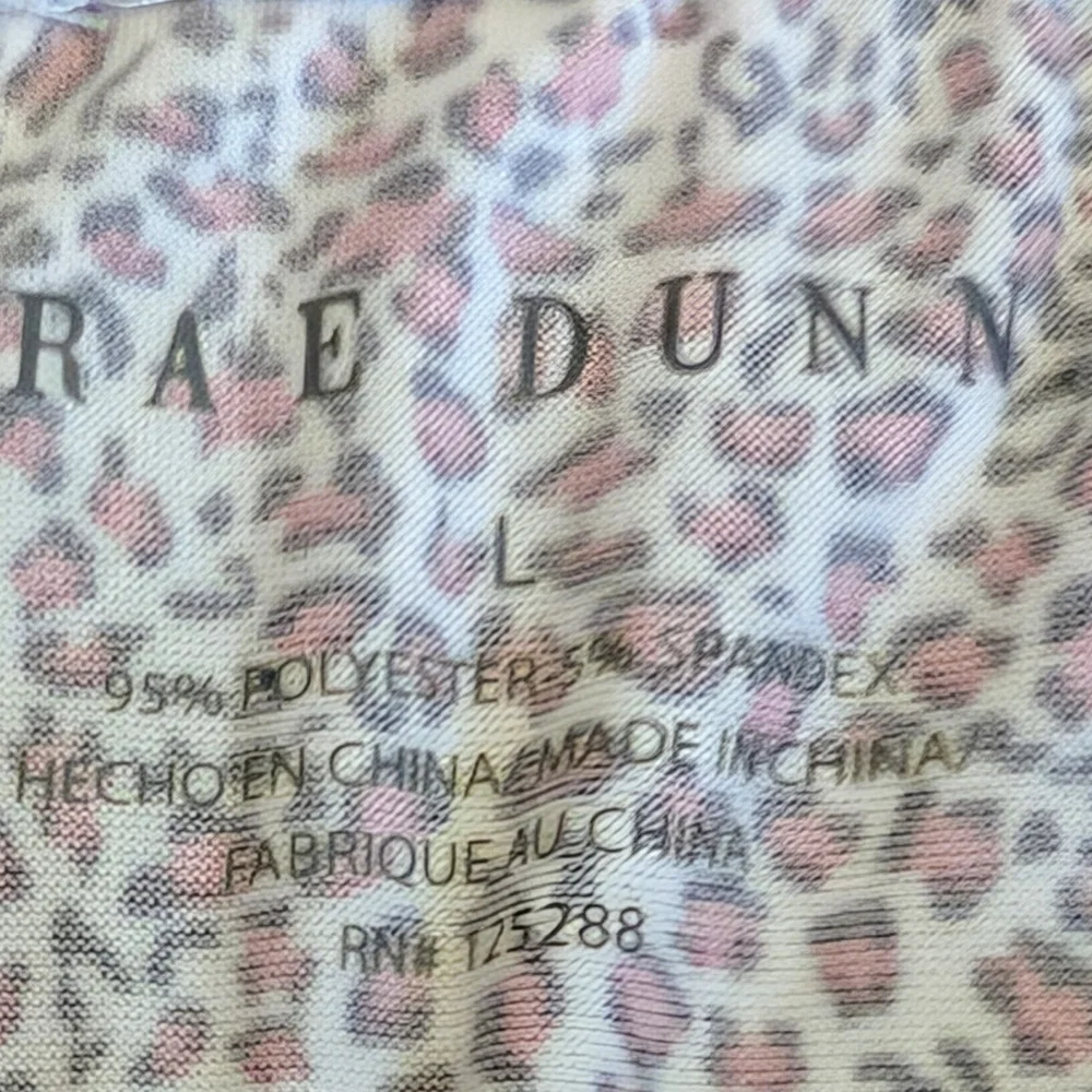 Rae Dunn Pink Pajama Set with Uplifting Message " No Bad Days" Animal Print PJ's - Picture 5 of 9